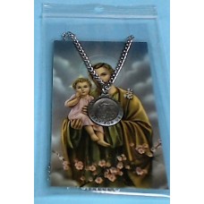 St Joseph Medal and Prayer Card